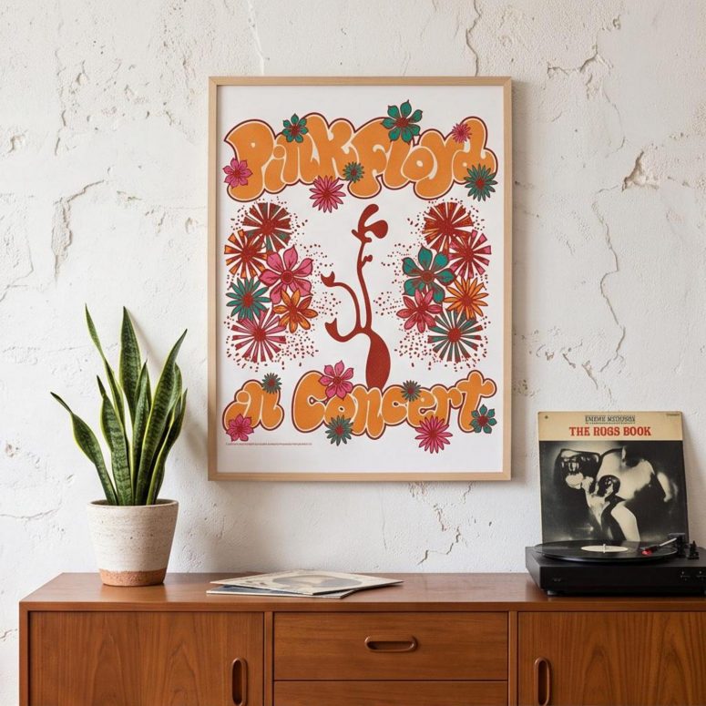 Pink Floyd Poster - Floral Lungs In Concert