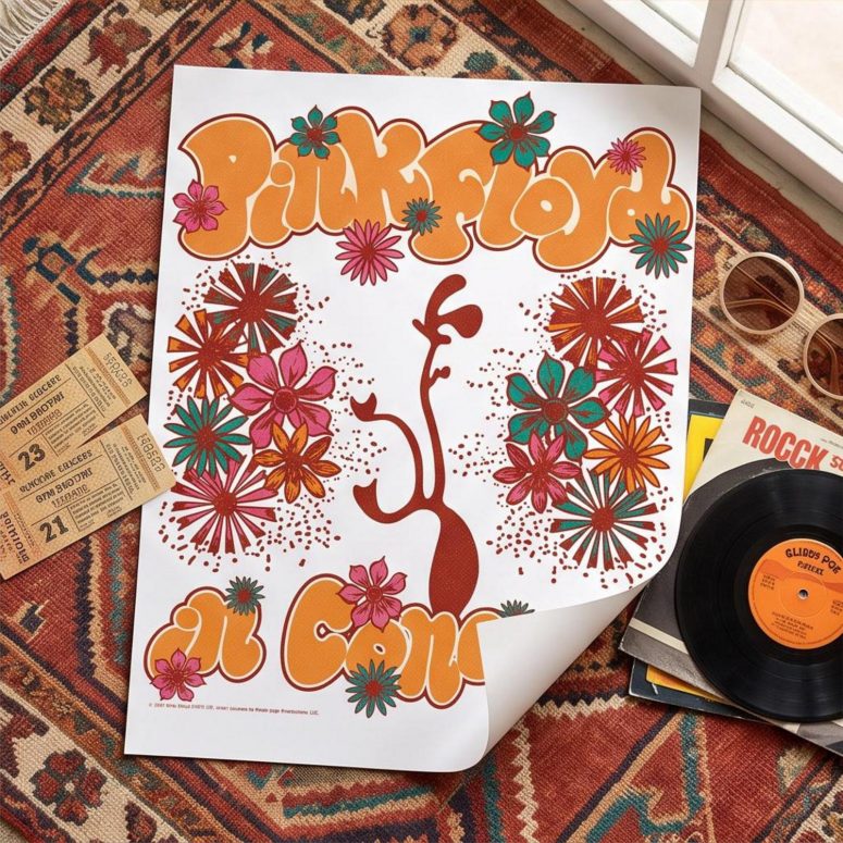 Pink Floyd Poster - Floral Lungs In Concert