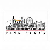 Pink Floyd Poster - London Typography Album Art