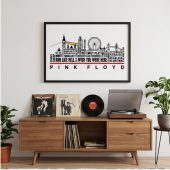 Pink Floyd Poster - London Typography Album Art