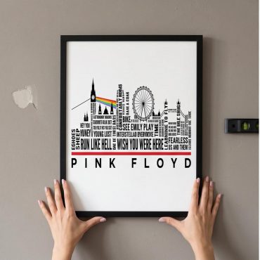 Pink Floyd Poster - London Typography Album Art