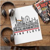Pink Floyd Poster - London Typography Album Art