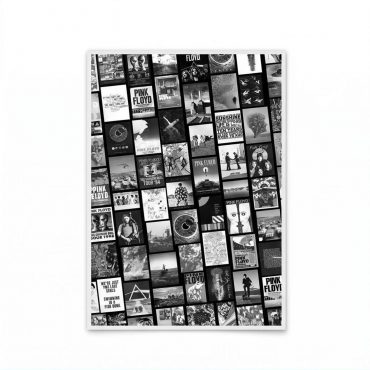 Pink Floyd Poster - Pink Floyd Artwork Poster Collage Black White