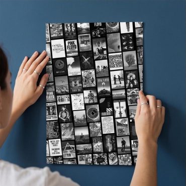 Pink Floyd Poster - Pink Floyd Artwork Poster Collage Black White