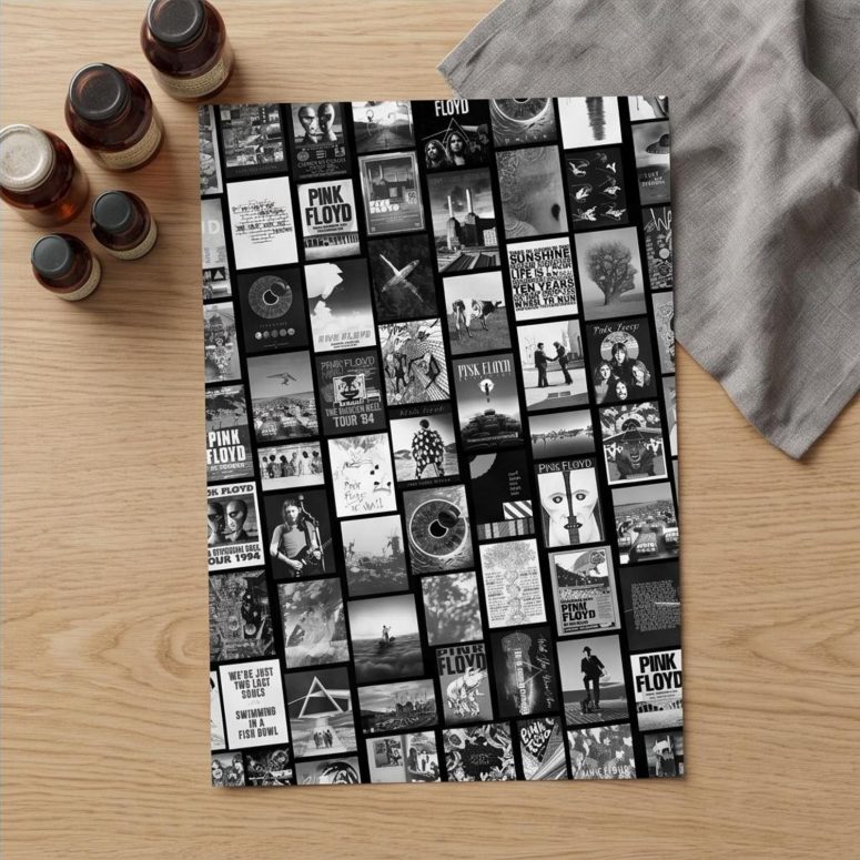 Pink Floyd Poster - Pink Floyd Artwork Poster Collage Black White