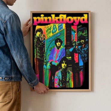Pink Floyd Poster - Psychedelic Colors Members