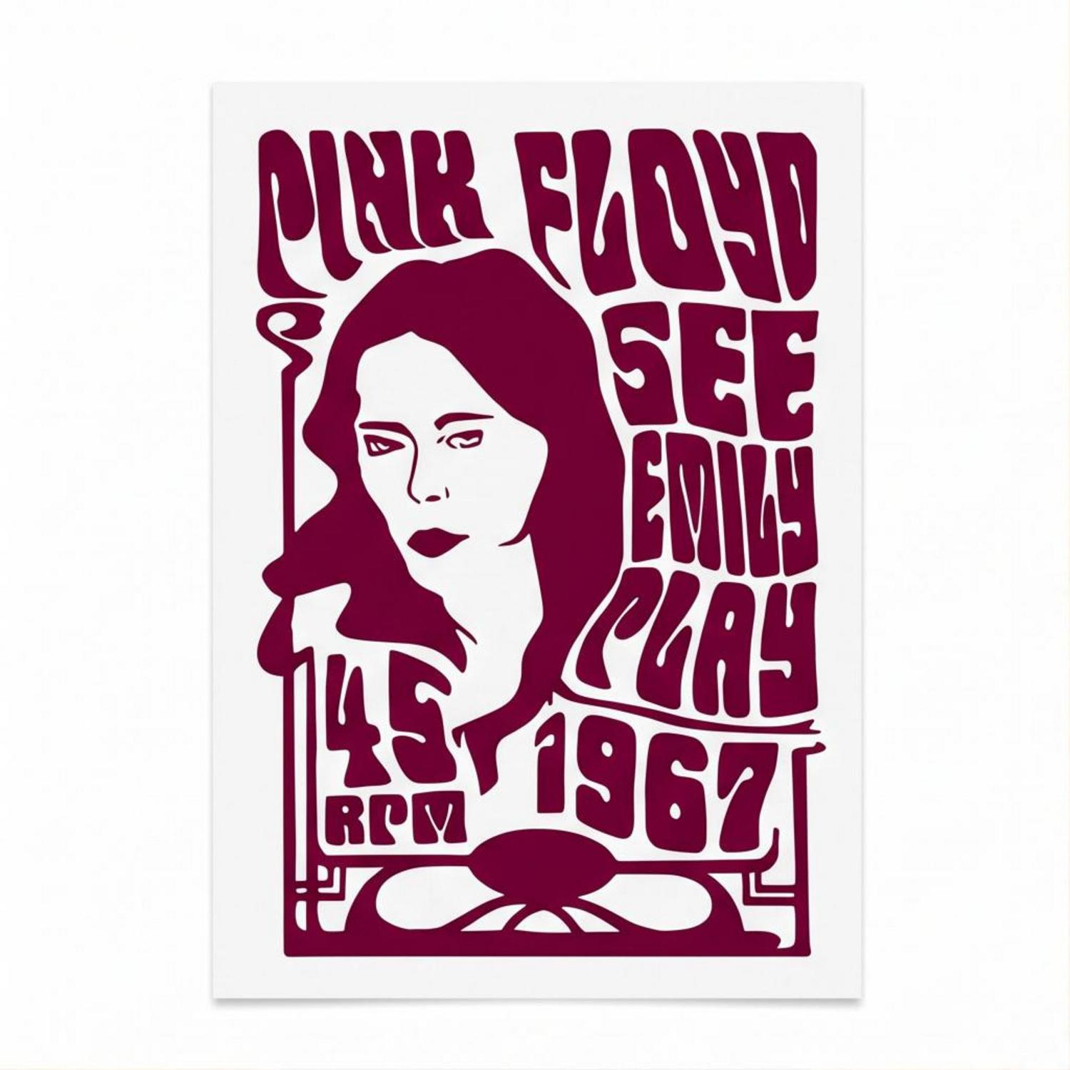 Pink Floyd Poster - See Emily Play 1967 Pink Floyd Poster - See Emily Play 1967