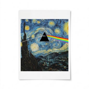Pink Floyd Poster - Starry Night Dark Side Of The Moon Van Gogh