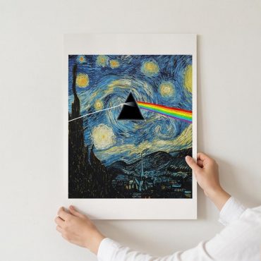 Pink Floyd Poster - Starry Night Dark Side Of The Moon Van Gogh