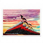 Pink Floyd Poster - The Wall Marching Hammers Drawing Art