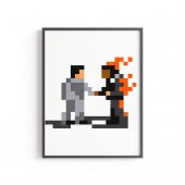 Pink Floyd Poster - Wish You Were Here ShakeHand Pixel Art