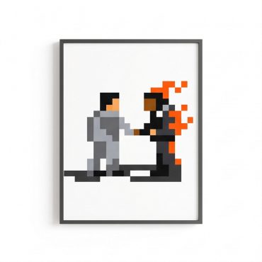 Pink Floyd Poster - Wish You Were Here ShakeHand Pixel Art