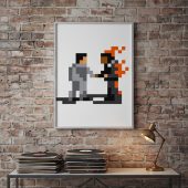 Pink Floyd Poster - Wish You Were Here ShakeHand Pixel Art