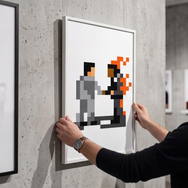 Pink Floyd Poster - Wish You Were Here ShakeHand Pixel Art
