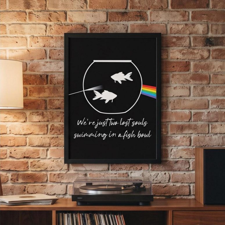 Pink Floyd Poster - Wish You Were Here Two Lost Souls 5400×7200dpi300