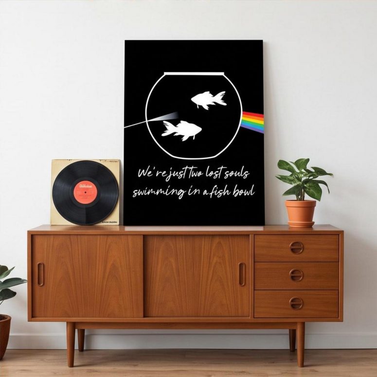 Pink Floyd Poster - Wish You Were Here Two Lost Souls 5400×7200dpi300