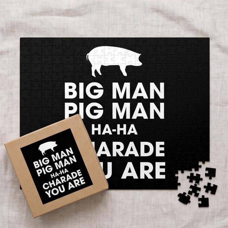 Pink Floyd Puzzle - Big Man, Pig Man, ha ha Charade You Are