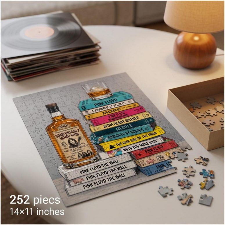 Pink Floyd Puzzle - Cassettee Collection Comfortably Numb Rum & Classic Albums Artwork