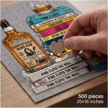 Pink Floyd Puzzle - Cassettee Collection Comfortably Numb Rum & Classic Albums Artwork