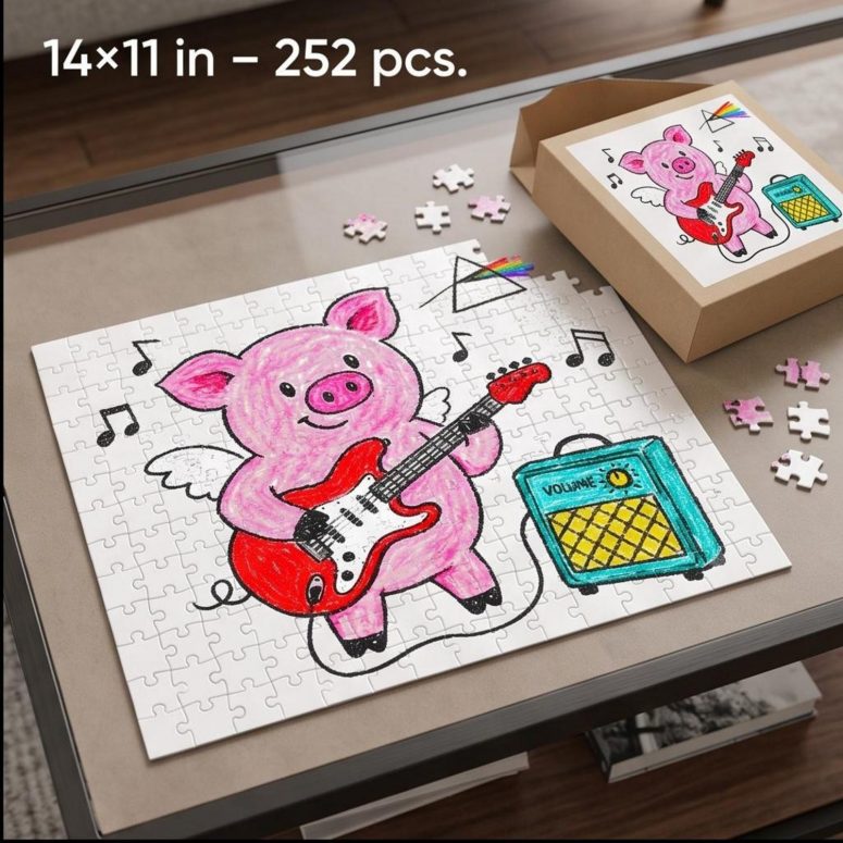 Pink Floyd Puzzle - Crayon Another Pig In he Band