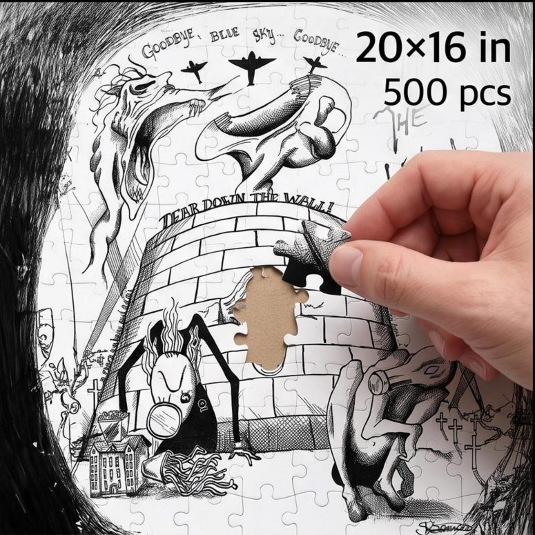 Pink Floyd Puzzle - Goodbye Blue Sky Tear Down The Wall Pink Floyd Puzzle - Goodbye Blue Sky Tear Down The Wall