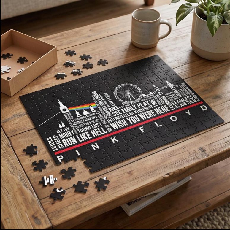 Pink Floyd Puzzle - London Typography Album Art Pink Floyd Puzzle - London Typography Album Art