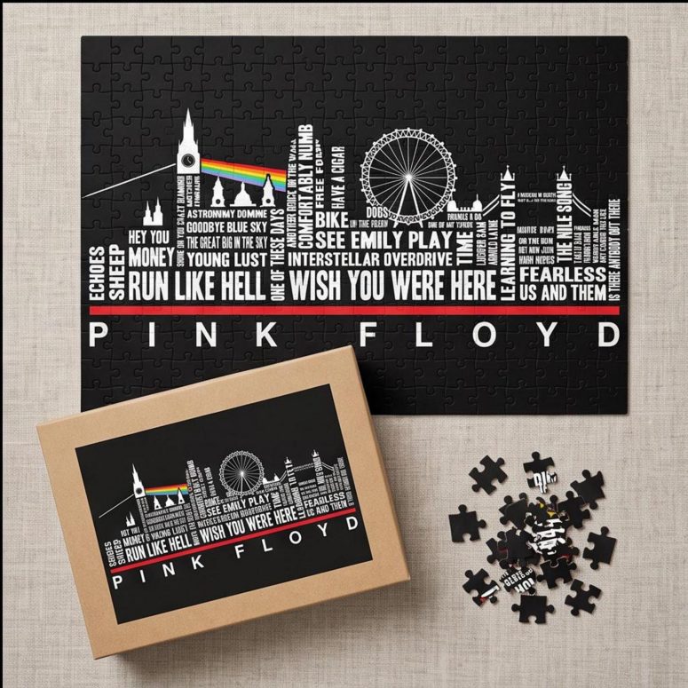 Pink Floyd Puzzle - London Typography Album Art Pink Floyd Puzzle - London Typography Album Art