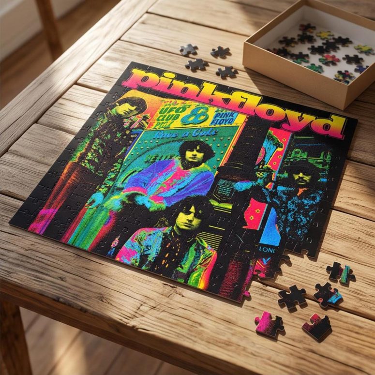 Pink Floyd Puzzle - Psychedelic Colors Members Pink Floyd Puzzle - Psychedelic Colors Members