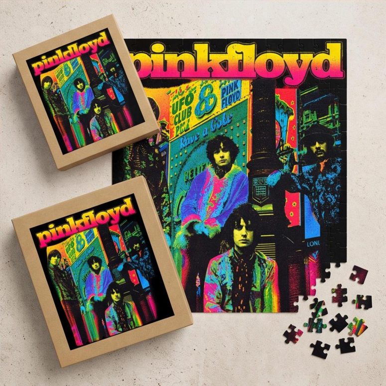 Pink Floyd Puzzle - Psychedelic Colors Members Pink Floyd Puzzle - Psychedelic Colors Members
