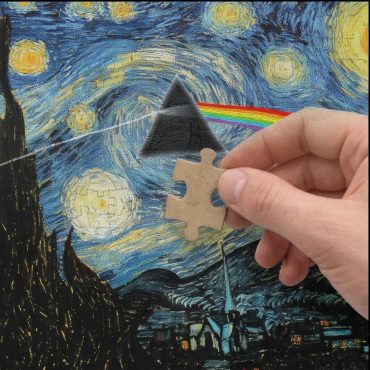 Pink Floyd Puzzle - Starry Night Dark Side Of The Moon Van Gogh