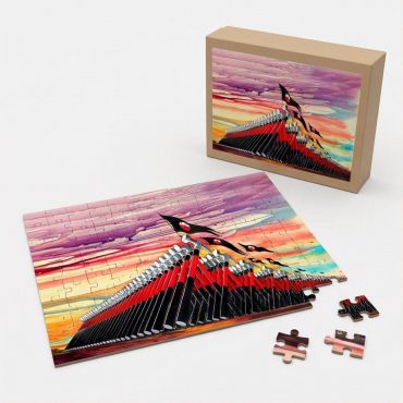 Pink Floyd Puzzle - The Wall Marching Hammers Drawing Art