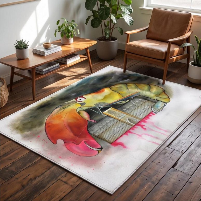 Pink Floyd Rug - Another Shrimp in the Wall Pink Floyd Rug - Another Shrimp in the Wall