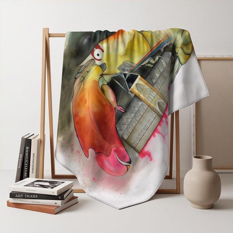 Pink Floyd Rug - Another Shrimp in the Wall Pink Floyd Rug - Another Shrimp in the Wall