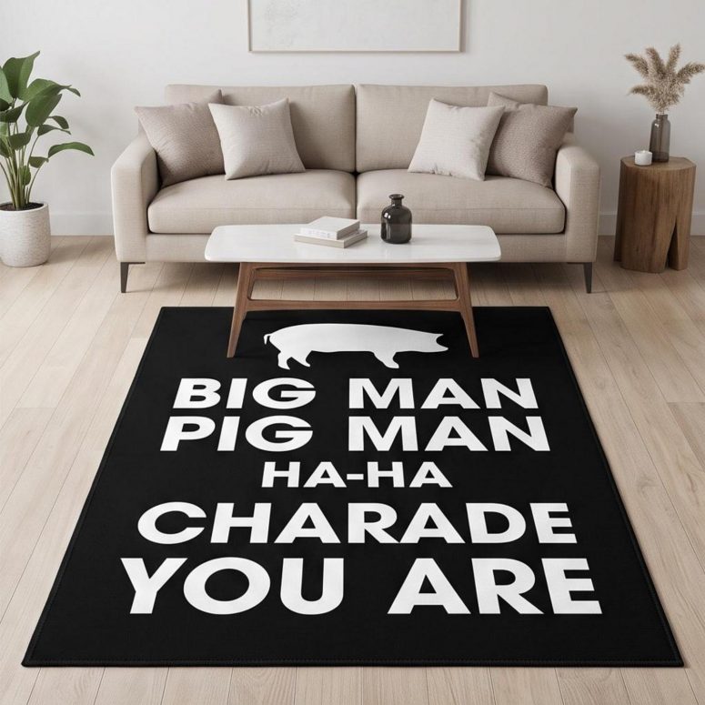 Pink Floyd Rug - Big Man, Pig Man, ha ha Charade You Are Pink Floyd Rug - Big Man, Pig Man, ha ha Charade You Are