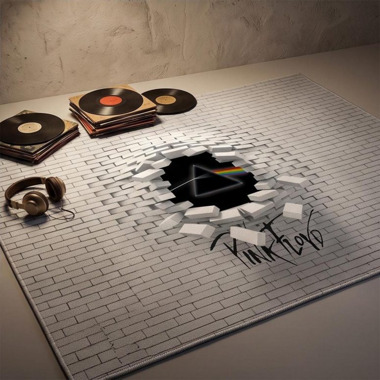 Pink Floyd Rug - Brick In The Wall 3D