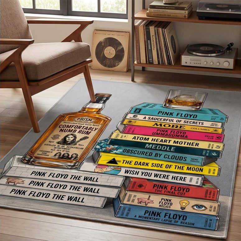 Pink Floyd Rug - Cassettee Collection Comfortably Numb Rum & Classic Albums Artwork