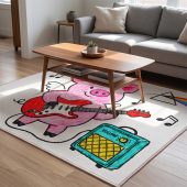 Pink Floyd Rug - Crayon Another Pig In he Band