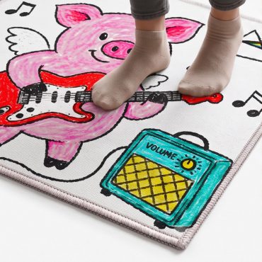 Pink Floyd Rug - Crayon Another Pig In he Band