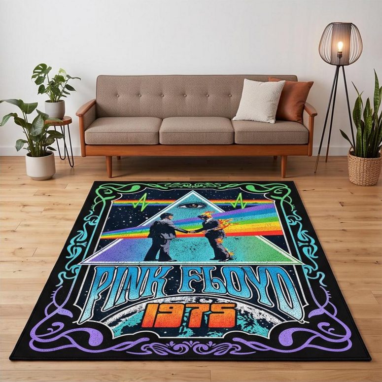 Pink Floyd Rug - Dark Side Of the Moon Wish You Were Here 1975 Pink Floyd Rug - Dark Side Of the Moon Wish You Were Here 1975
