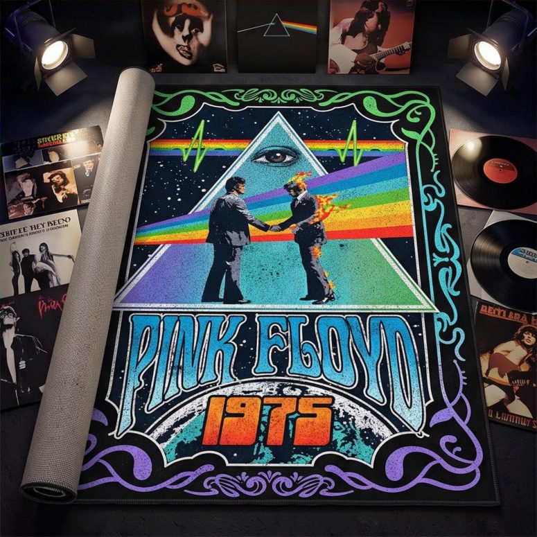 Pink Floyd Rug - Dark Side Of the Moon Wish You Were Here 1975 Pink Floyd Rug - Dark Side Of the Moon Wish You Were Here 1975