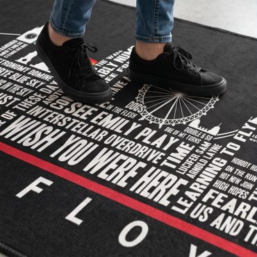 Pink Floyd Rug - London Typography Album Art