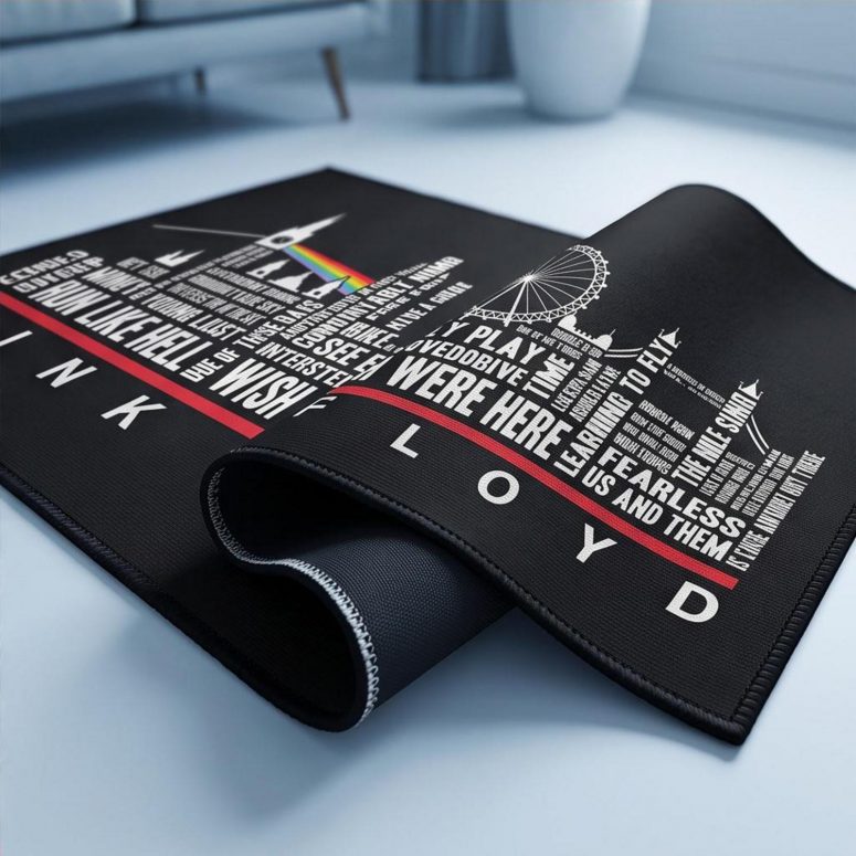 Pink Floyd Rug - London Typography Album Art