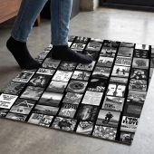 Pink Floyd Rug - Pink Floyd Artwork Poster Collage Black White Pink Floyd Rug - Pink Floyd Artwork Poster Collage Black White