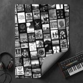 Pink Floyd Rug - Pink Floyd Artwork Poster Collage Black White Pink Floyd Rug - Pink Floyd Artwork Poster Collage Black White