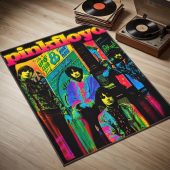 Pink Floyd Rug - Psychedelic Colors Members Pink Floyd Rug - Psychedelic Colors Members