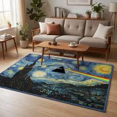 Pink Floyd Rug - Starry Night Dark Side Of The Moon Van Gogh