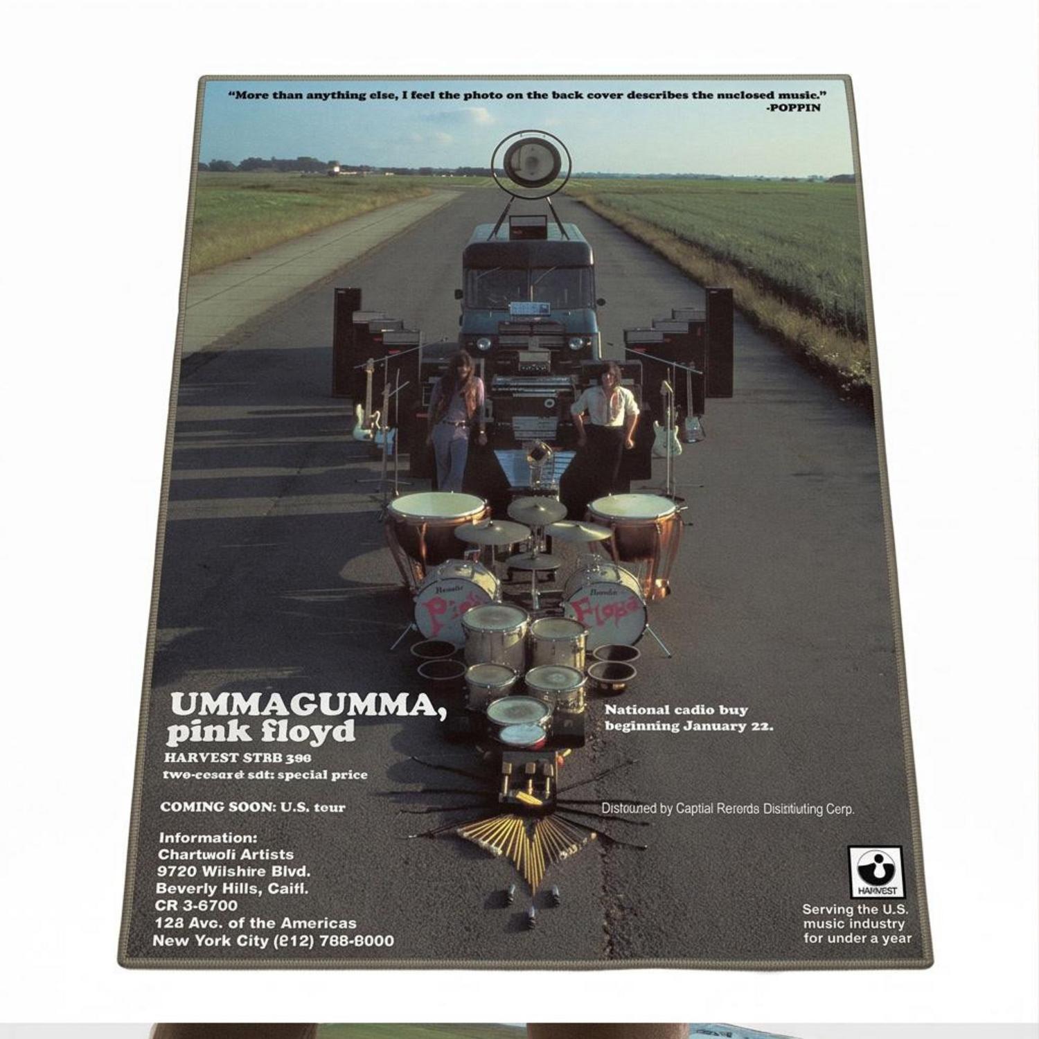 Pink Floyd Rug - Ummagumma Full Color Reproduction Of Vintage