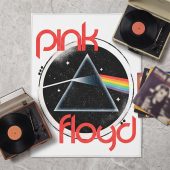 Pink Floyd Rug - Vintage Dark Side Of The Moon Circle Focus
