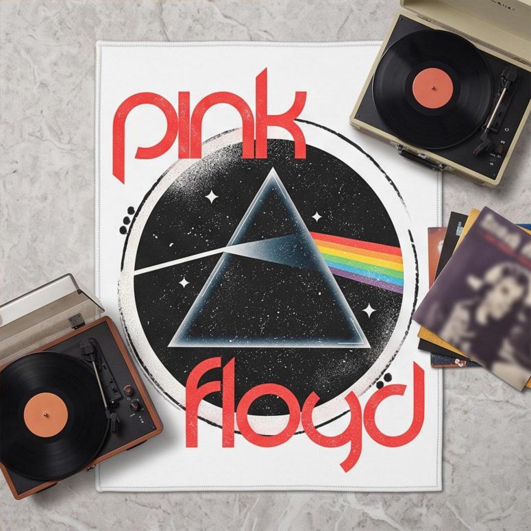 Pink Floyd Rug - Vintage Dark Side Of The Moon Circle Focus