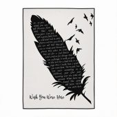 Pink Floyd Rug - Wish You Were Here Lyrics Black Feather